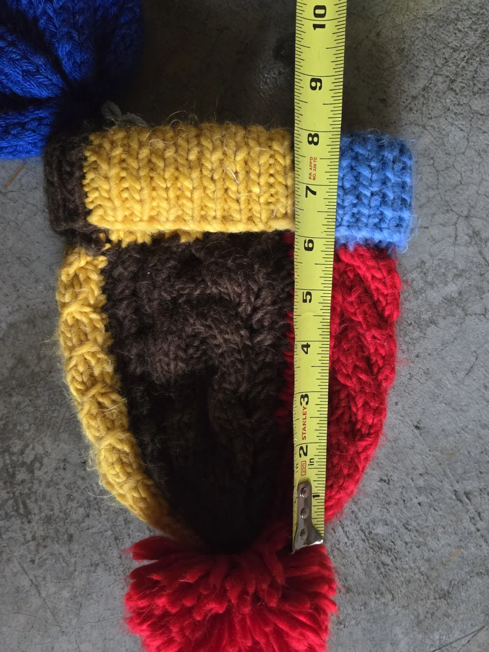 Vintage Kids Knit 3 Hat Bundle  Hats Colorblock Rainbow Blue 3T-6
